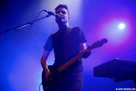 Nathan Nicholson leads The Boxer Rebellion live at the London Forum, October 2013 (Photo: Andy Crossland for Live4ever Media)