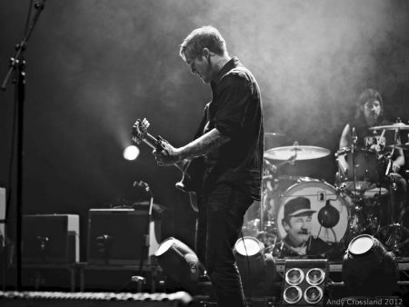Brian Fallon performing with The Gaslight Anthem live in London, 2012 (Photo: Andy Crossland for Live4ever Media)
