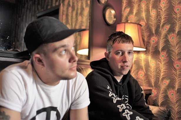 Slaves in conversation with Live4ever backstage at Irving Plaza, NYC (Photo: Paul Bachmann for Live4ever Media)