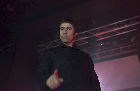 Liam Gallagher performing in Manchester with Beady Eye, 2013 (Photo: Gary Mather for Live4ever)