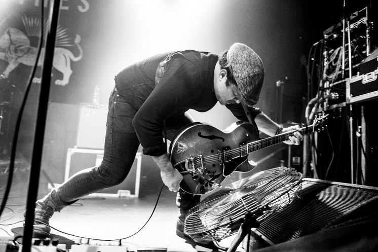 Photo of William McCarthy at Leeds Stylus on Augustines' farewell UK tour (Gary Mather for Live4ever)