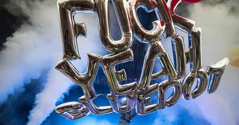 A live photo of The Flaming Lips at Bluedot Festival