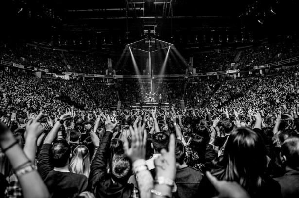 The Manchester Arena crowd salutes The Script. Photo: Gary Mather for Live4ever