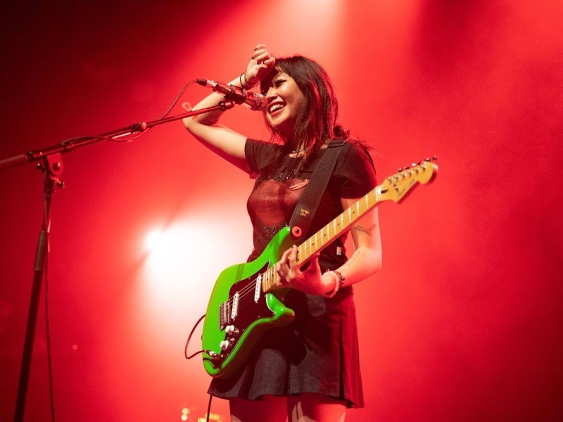 Photo of Beabadoobee performing at the Manchester Ritz on September 7th, 2021 (Gary Mather for Live4ever)