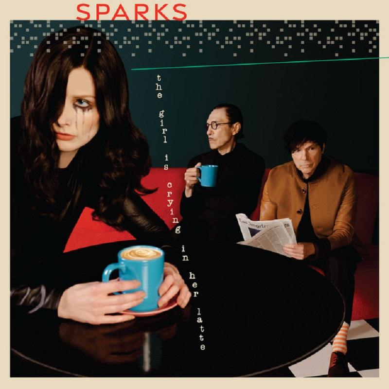 Artwork for Sparks' 2023 album The Girl Is Crying In Her Latte