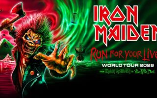 Poster for Iron Maiden's 2026 world tour