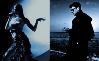 Press photo of Danny L Harle and Caroline Polachek by Ronan Park