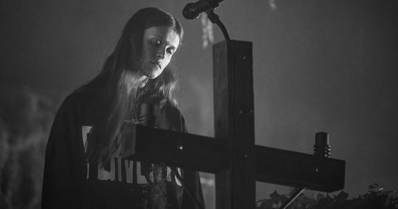 A photo of Ethel Cain live at the Manchester Apollo in October 2025