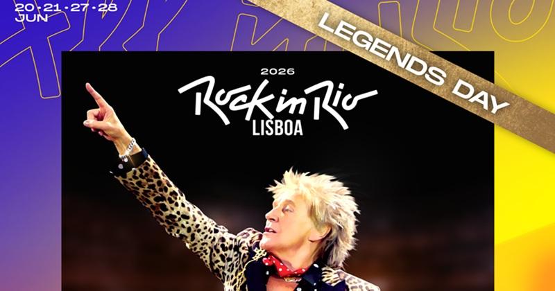 Poster for Rod Stewart's appearance at Rock in Rio Lisbon 20026
